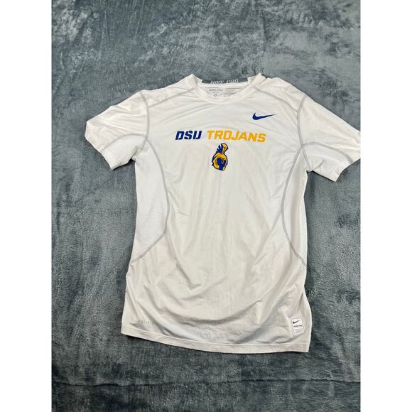 Nike Men’s Medium White DSU Trojans Dri-FIT Short Sleeve Top Good - Picture 1 of 9